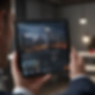 Business Consultant Applications Interface A visual representation of business consultant applications on a tablet