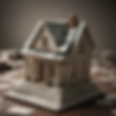 Symbolic Representation of Housing Market Collapse A conceptual representation of a collapsing house of cards symbolizing the housing market collapse during the Great Recession