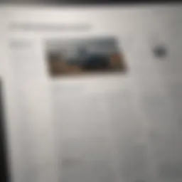 Visual representation of a well-structured newsletter layout