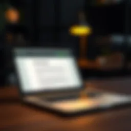 An open laptop with a creative email draft on the screen