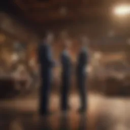 Illustration of a thriving business relationship between a company and its customers.