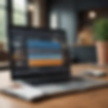 Utilizing CRM for Effective Follow-Up A laptop displaying a CRM tool with client follow-up reminders