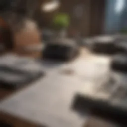 Comprehensive financial records on a desk