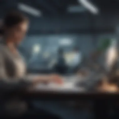 Leveraging Technology for Efficiency Business owner using technology for organization