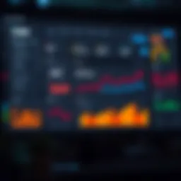 Illustration showcasing CRM software dashboard with analytics