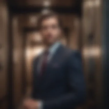 Impactful Business Elevator Pitch A well-dressed individual delivering an elevator pitch