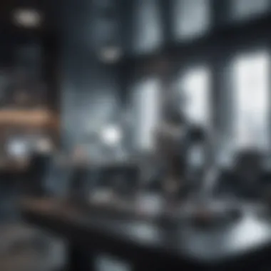 The Future of Work: Automation in Business Futuristic office with automation technology