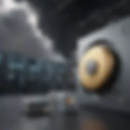 A visual representation of data security challenges in cloud computing.