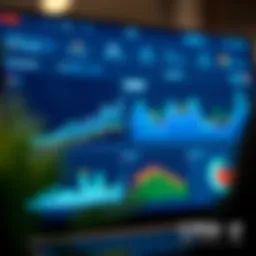 A visual representation of CRM software dashboard showcasing analytics and user interface.