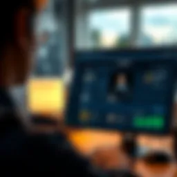 User interface of a contact management software