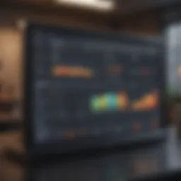 Visual representation of sales automation software dashboard