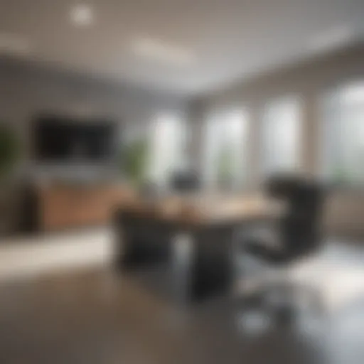 A serene office environment during a difficult conversation