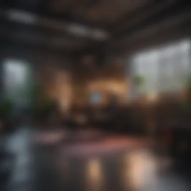 Innovative Startup Environment Vibrant startup workspace with innovative tools and tech