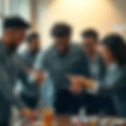 Engaging team collaboration exercise in action