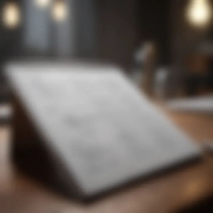 A strategic business plan layout displayed on a table