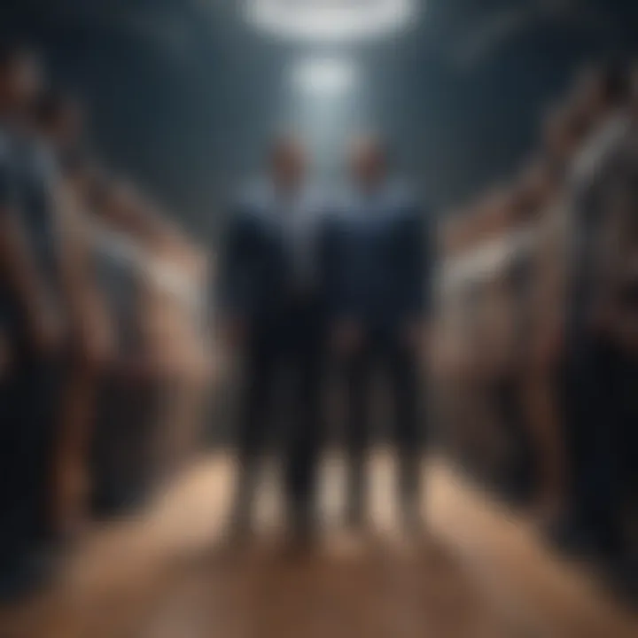 Illustration showcasing leadership in a cohesive environment