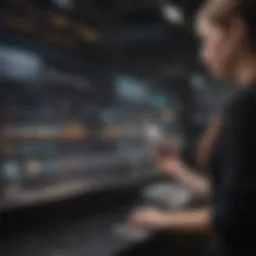 Visual representation of user journey stages