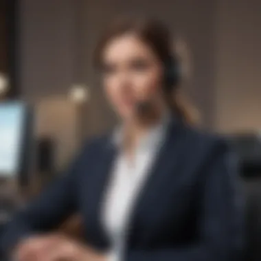 Sophisticated Customer Service Agent in Action A sophisticated customer service agent providing solutions