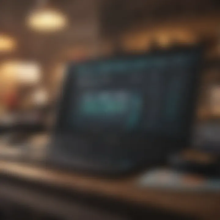 Visual representation of payroll software interface