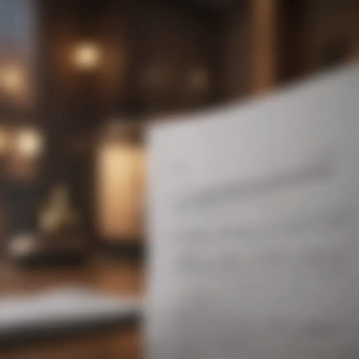 A legal document being reviewed