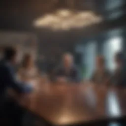 A team strategizing around a conference table