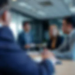 Professional discussion in an office setting