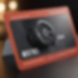 Close-up of a custom gift card with a unique design