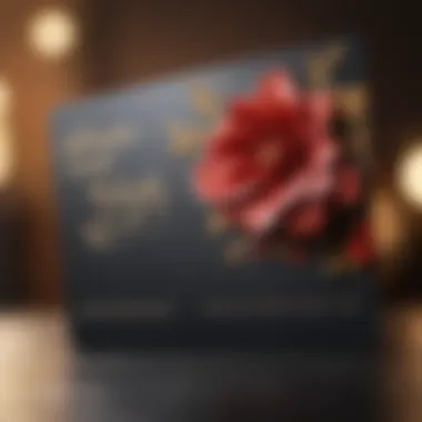 Elegant gift card design with floral motif