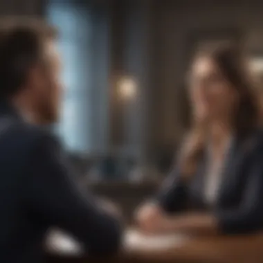 Meaningful Client Engagement Businessperson engaging in a productive conversation with a client.