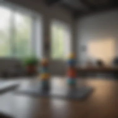 Promoting Balance in the Workplace A serene workspace promoting work-life balance