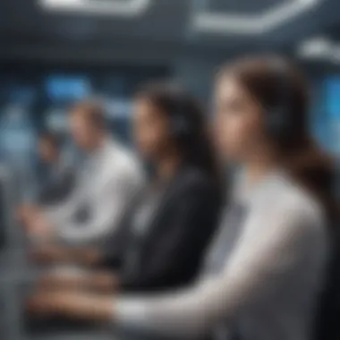 Innovative Call Center Technology An innovative call center setup with advanced technology