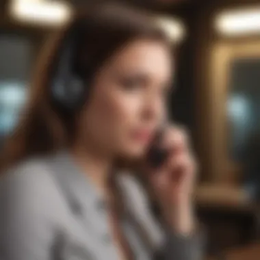 Effective Communication in Sales Calls A professional engaging in a conversation over a phone