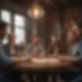 A diverse group engaged in a collaborative brainstorming session