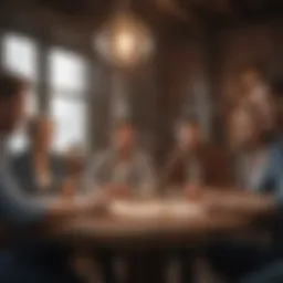 A diverse group engaged in a collaborative brainstorming session