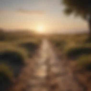 The Journey of Personal Development A serene landscape depicting a path leading into the horizon, symbolizing the journey of personal growth.