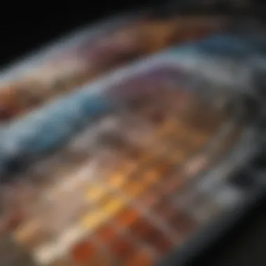 A close-up of a brand color palette for visual consistency