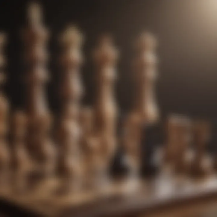 Competitive Edge - Abstract Chessboard with Strategic Pieces