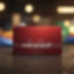 Creative gift card display showcasing various designs and brands