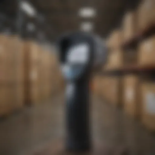 Advanced barcode scanner in a warehouse setting